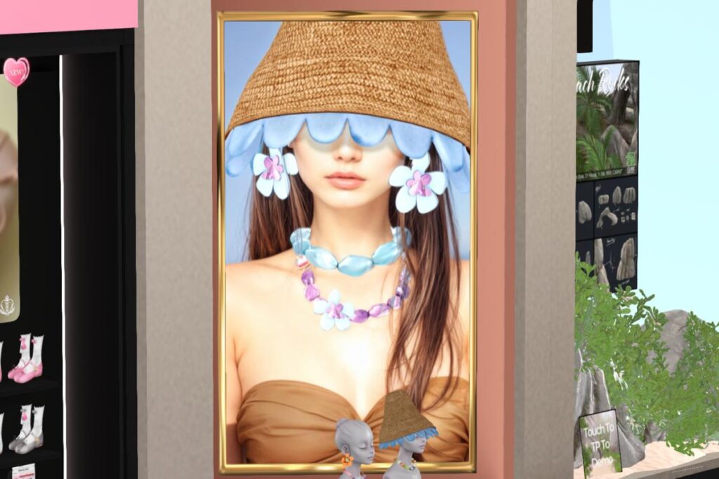 Kaita Straw Hat, Bag, Earrings, &amp; Necklace, L$288 each/L$1288 FP