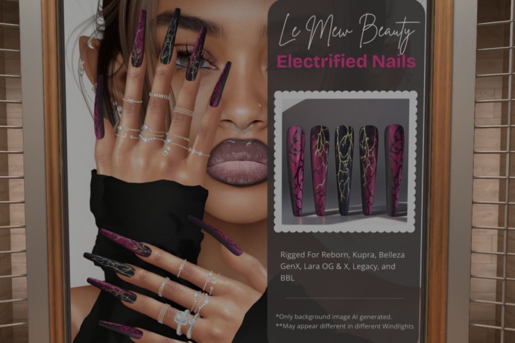 Electrified Nails - GenX/Inithium/Legacy/Maitreya/Reborn/Yentements/+mods, L$225