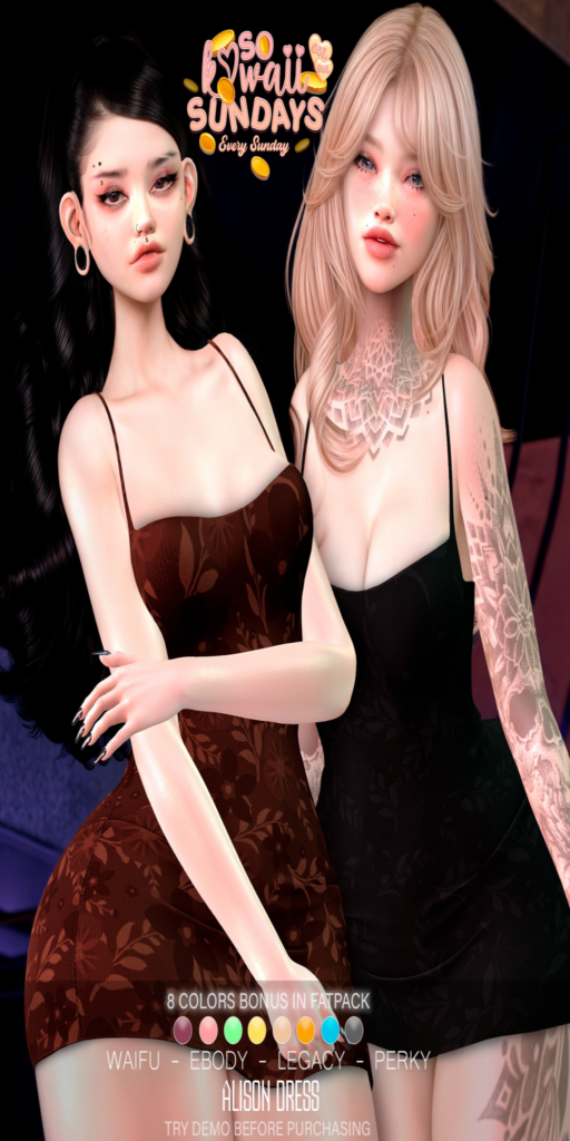 Alison Dress - Legacy/Reborn/+mods	&lt;a href=&quot;http://maps.secondlife.com/secondlife/Crystal%20Isle/132/129/60&quot;&gt;Teleport&lt;/a&gt;