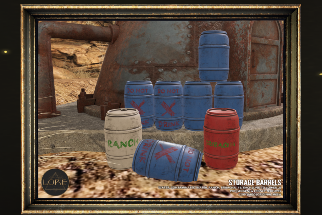 Storage Barrels, L$225