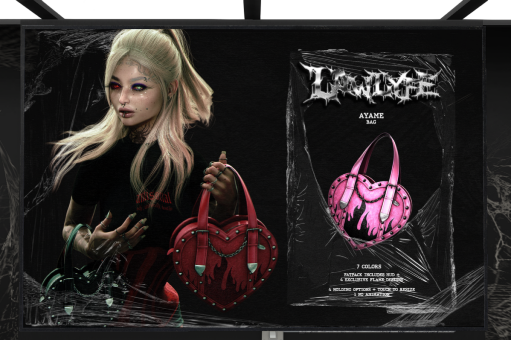 Ayame Bag Holdable, L$249 each/L$599 FP