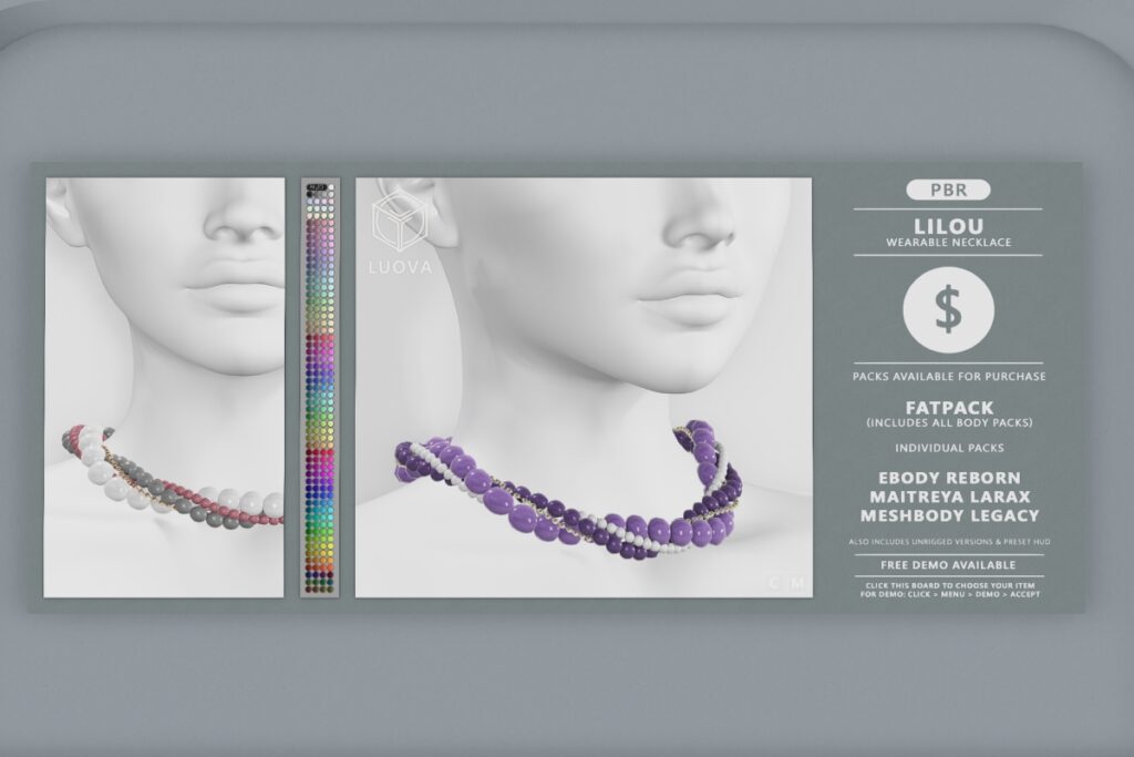 Lilou Necklace - Legacy/MaitreyaX/Reborn/unrigged, L$240 FP