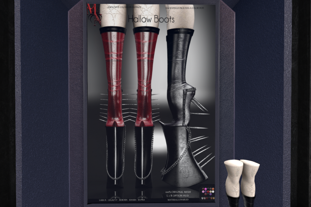Hallow Boots - Inithium/Legacy/MaitreyaX/Reborn, L$300 each/L$1750 FP