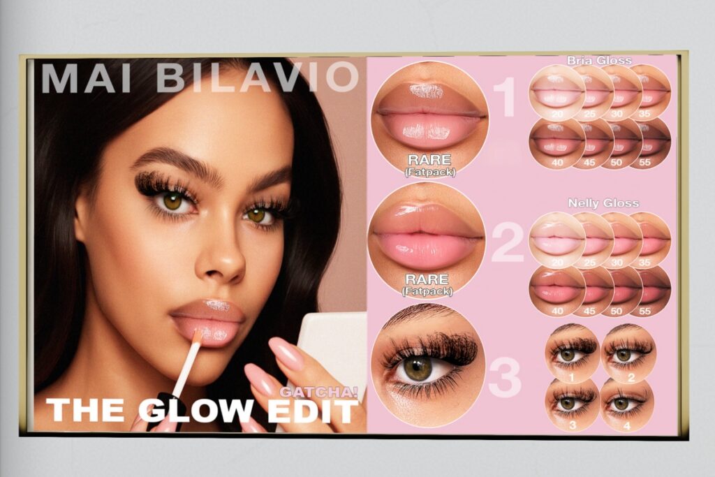 The Glow Edit Cosmetics - no fit listed, L$80 per Play