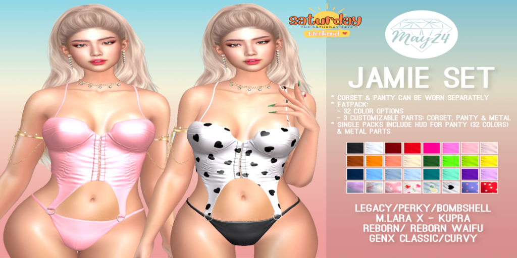 Jamie Set - GenX/Inithium/Legacy/MaitreyaX/Reborn/+mods	&lt;a href=&quot;http://maps.secondlife.com/secondlife/Highway%20Star/144/141/21&quot;&gt;Teleport&lt;/a&gt;