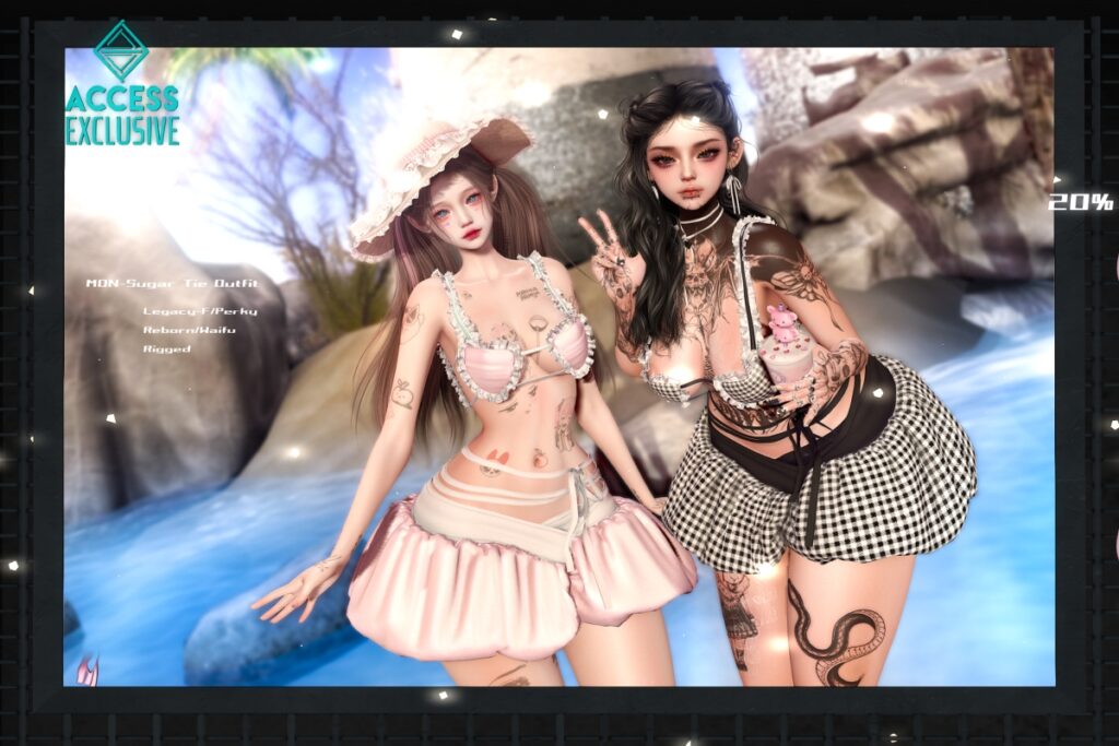 Sugar Tie Outfit - Legacy/Reborn/+mods, L$268 each/L$1088 each FP/L$1351 MP