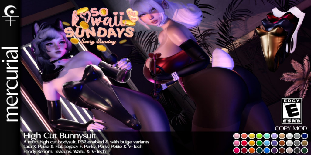 High Cut Bunnysuit - Legacy/MaitreyaX/Reborn/+mods	&lt;a href=&quot;http://maps.secondlife.com/secondlife/Embrace%20the%20Ocean/111/171/1096&quot;&gt;Teleport&lt;/a&gt;