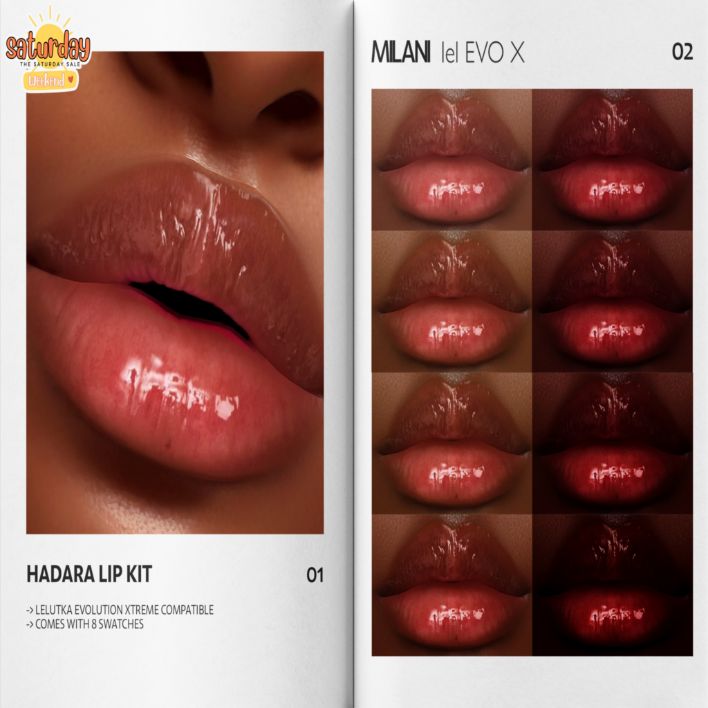 Hadara Lipstick - EvoX	&lt;a href=&quot;http://maps.secondlife.com/secondlife/VELOUR/215/117/1503&quot;&gt;Teleport&lt;/a&gt;