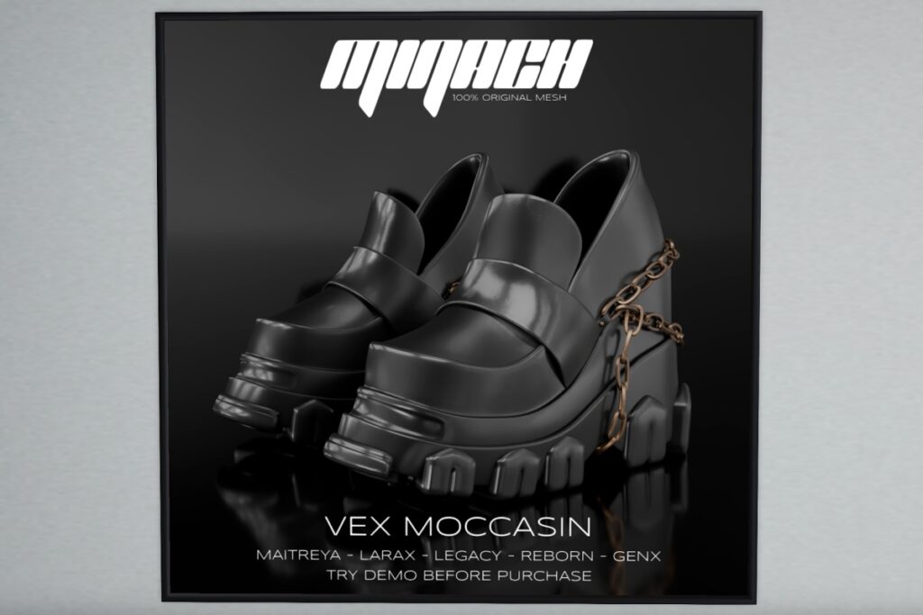 Vex Moccasin - GenX/Legacy/Maitreya/Reborn/+mods, L$249 each