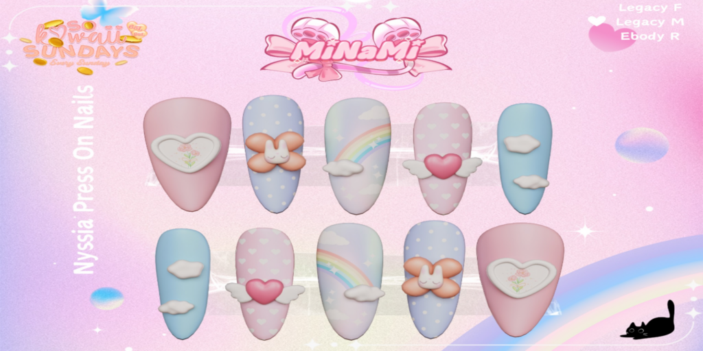 Nyssia Mesh Nails - Legacy M+F/Reborn	&lt;a href=&quot;http://maps.secondlife.com/secondlife/Notteterna/160/78/1121&quot; target=&quot;_blank&quot;&gt;Teleport&lt;/a&gt;