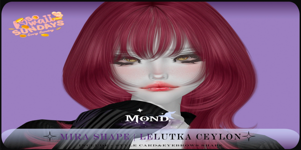 Mira Shape - EvoX Ceylon	&lt;a href=&quot;http://maps.secondlife.com/secondlife/Hashira/59/165/3&quot;&gt;Teleport&lt;/a&gt;