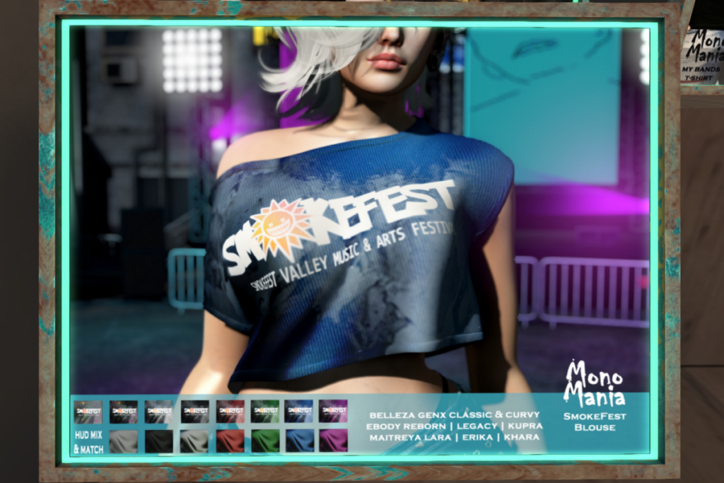 Smokefest Blouse - Erika/GenX/Inithium/Legacy/Maitreya/Reborn, L$199