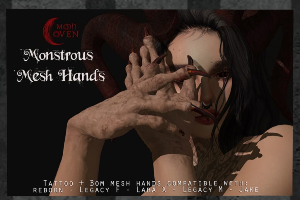 Monstrous Mesh Hands - Jake/Legacy M+F/MaitreyaX/Reborn, L$340
