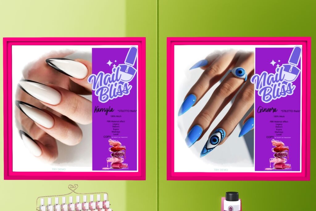 Kamyla Mesh Nails &amp; Ginevra Mesh Nails - Inithium/Legacy/Maitreya/Reborn/+mods, L$280 each