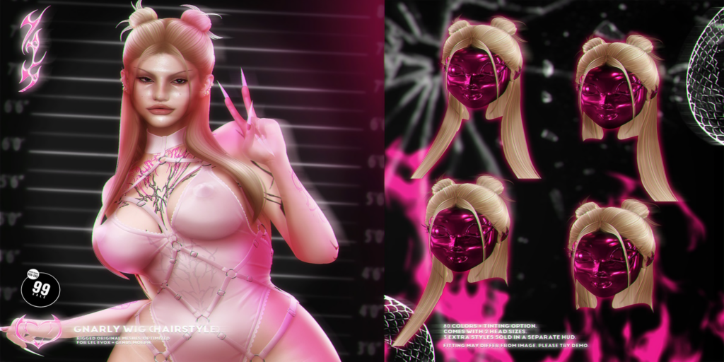 Gnarly Wig Hairstyle - EvoX/Genus Morph	&lt;a href=&quot;http://maps.secondlife.com/secondlife/Playboy/72/115/498&quot;&gt;Teleport&lt;/a&gt;