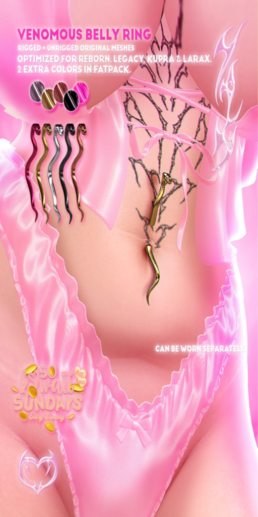 Venomous Belly Ring - Inithium/Legacy/MaitreyaX/Reborn	&lt;a href=&quot;http://maps.secondlife.com/secondlife/Playboy/72/115/498&quot;&gt;Teleport&lt;/a&gt;