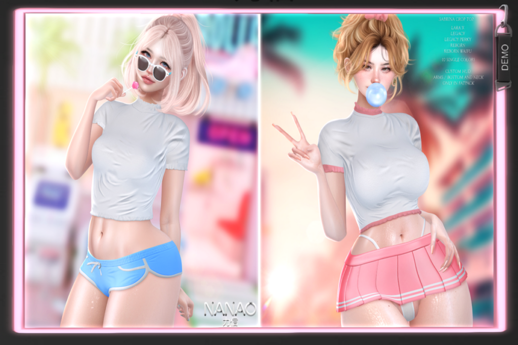 Sabrina Crop Top - Legacy/MaitreyaX/Reborn/+mods, L$229 each/L$1299 FP