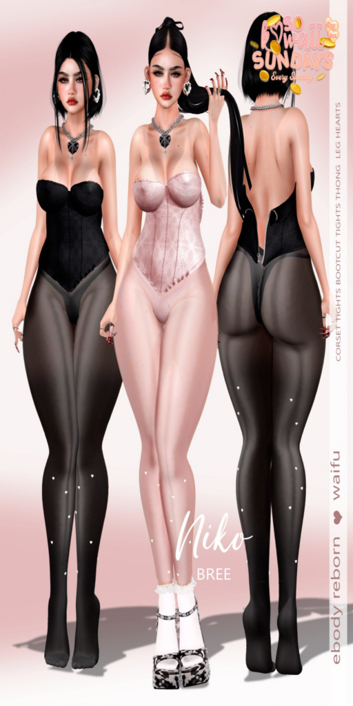 Bree Outfit - Reborn/+mods	&lt;a href=&quot;https://maps.secondlife.com/secondlife/Surreal%20Pink/103/99/3001&quot; target=&quot;_blank&quot;&gt;Teleport&lt;/a&gt;
