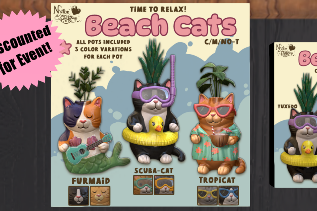 Beach Cats, L$150 each/L$400 FP
