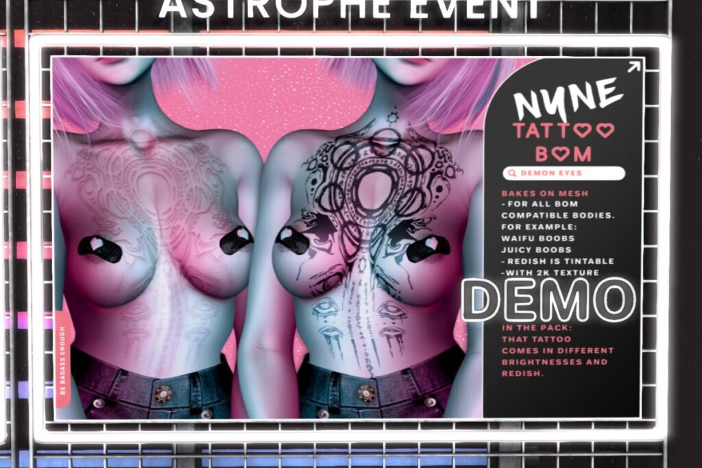 Demon Eyes Tattoo &amp; Branding, L$249