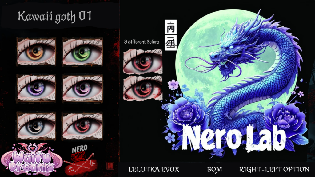 Kawaii Goth 01 Eyes - BOM/EvoX