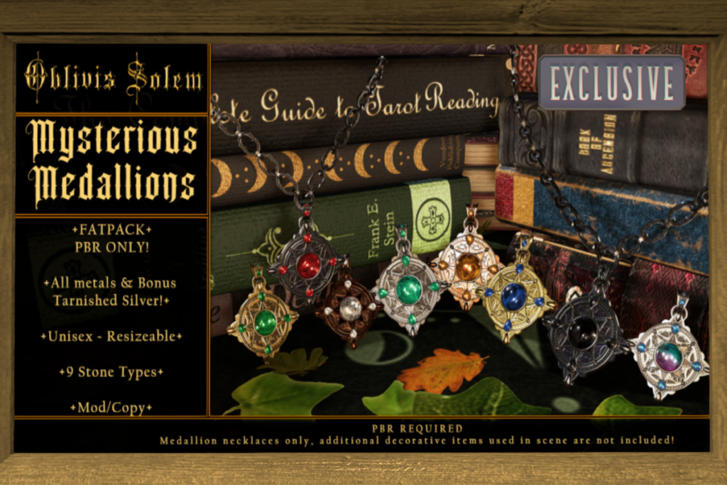 Mysterious Medallions, L$320 each/L$1280 FP