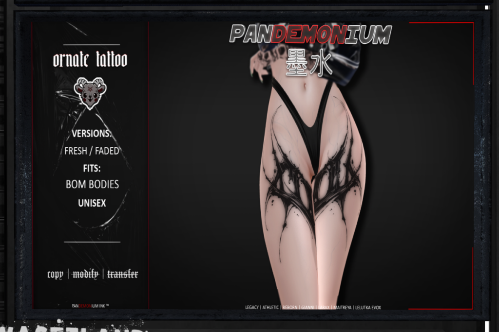 Ornate Tattoo - BOM, L$225