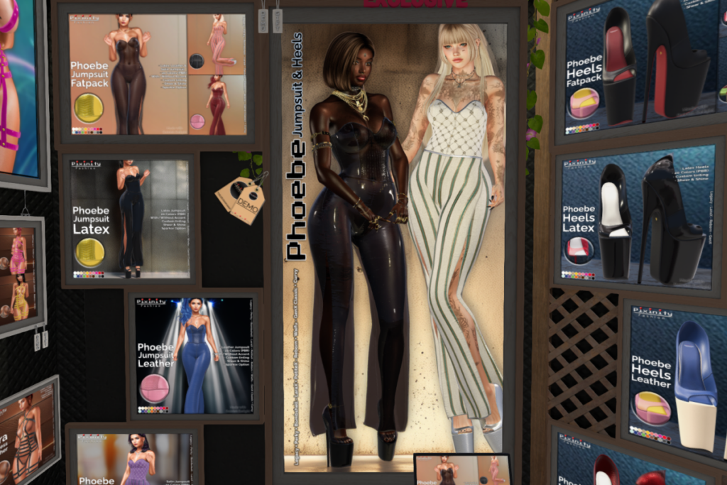 Phoebe Jumpsuit &amp; Heels - GenX/Legacy/MaitreyaX/Reborn/+mods, L$499 each pack/L$899 FP