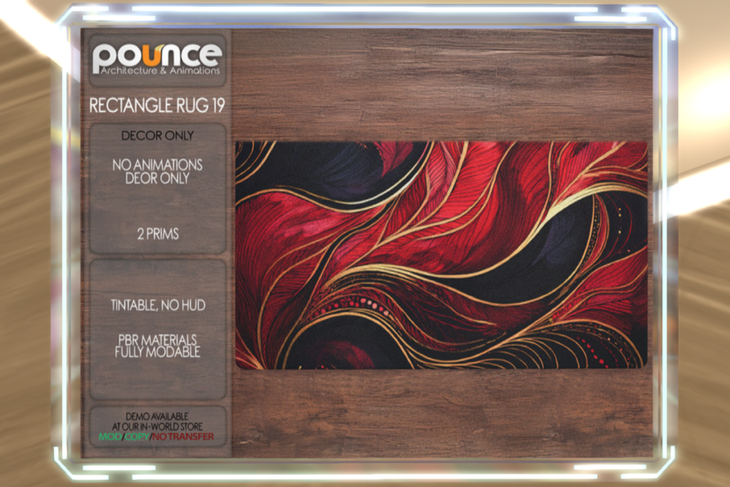 Rectangle Rug 19 Decor, L$250
