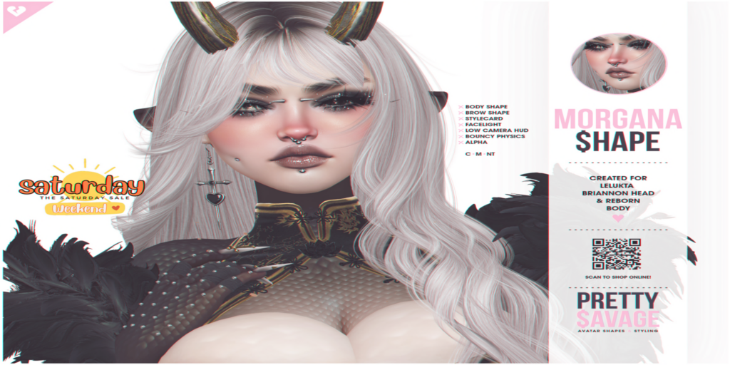 Morgana Shape - EvoX Briannon/Reborn	&lt;a href=&quot;http://maps.secondlife.com/secondlife/Slytherin/104/100/1388&quot; target=&quot;_blank&quot;&gt;Teleport&lt;/a&gt;