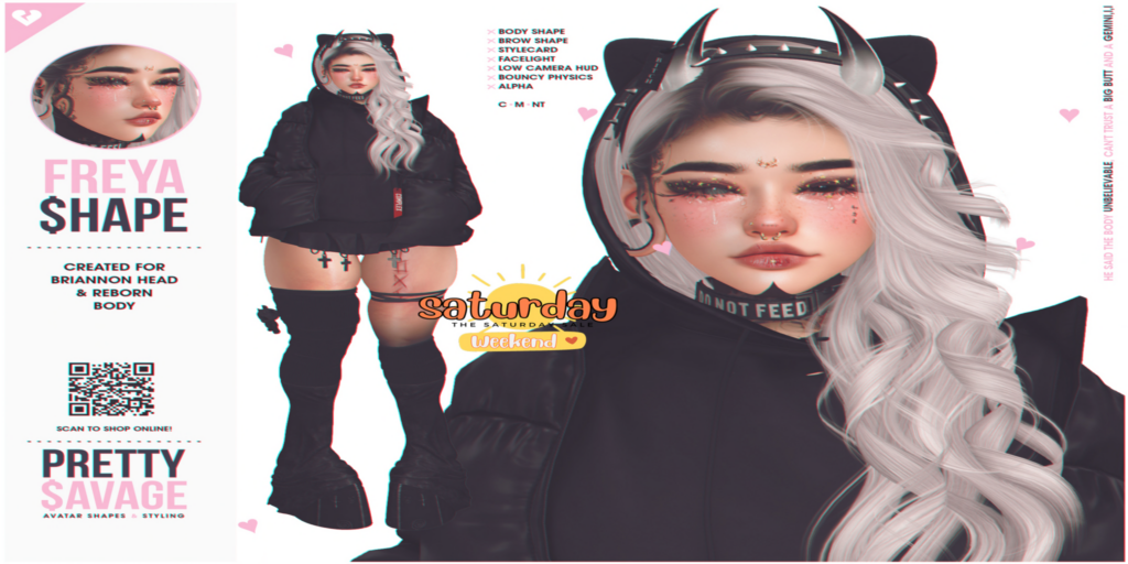 Freya Shape - EvoX Briannon/Reborn	&lt;a href=&quot;http://maps.secondlife.com/secondlife/Slytherin/121/104/1070&quot;&gt;Teleport&lt;/a&gt;