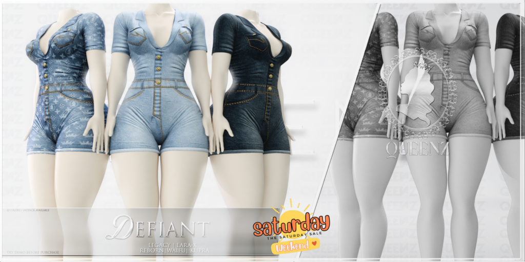 Defiant Playsuit - Inithium/Legacy/MaitreyaX/Reborn/+mods	&lt;a href=&quot;http://maps.secondlife.com/secondlife/QUEENZ/108/118/25&quot;&gt;Teleport&lt;/a&gt;