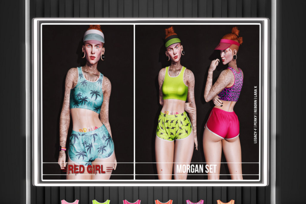 Morgan Top &amp; Shorts - Legacy/MaitreyaX/Reborn/+mods, L$249 each/L$1199 FP