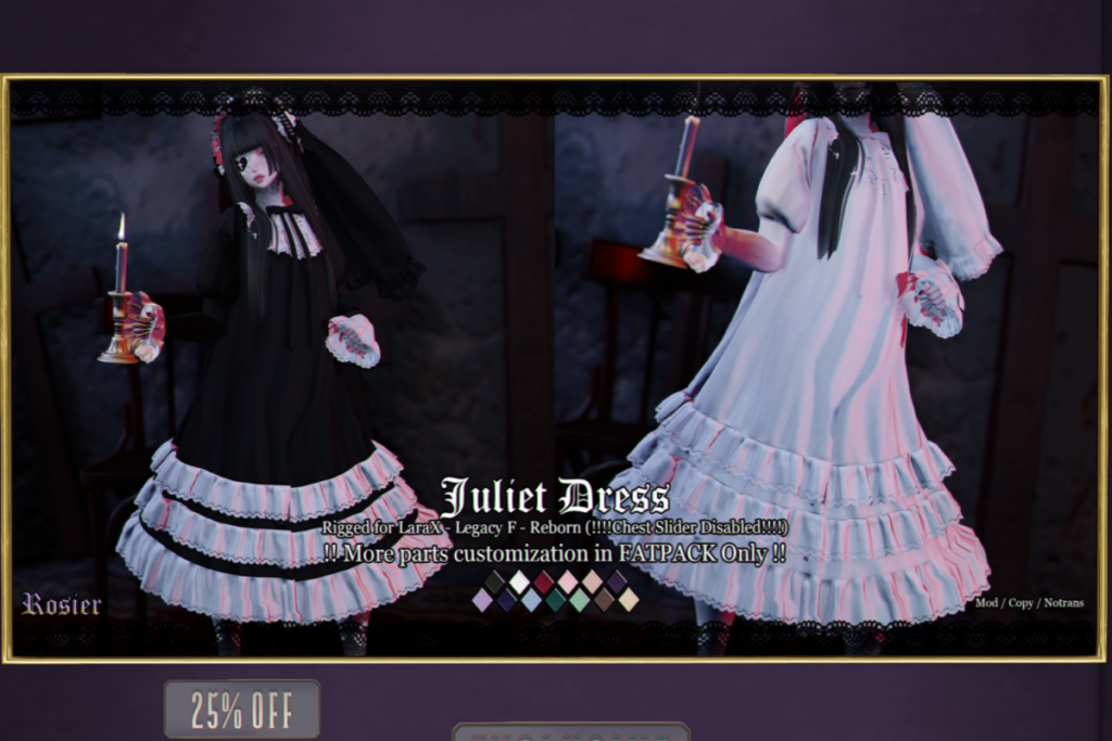 Juliet Dress - Legacy/MaitreyaX/Reborn, L$299 each/L$1050 FP
