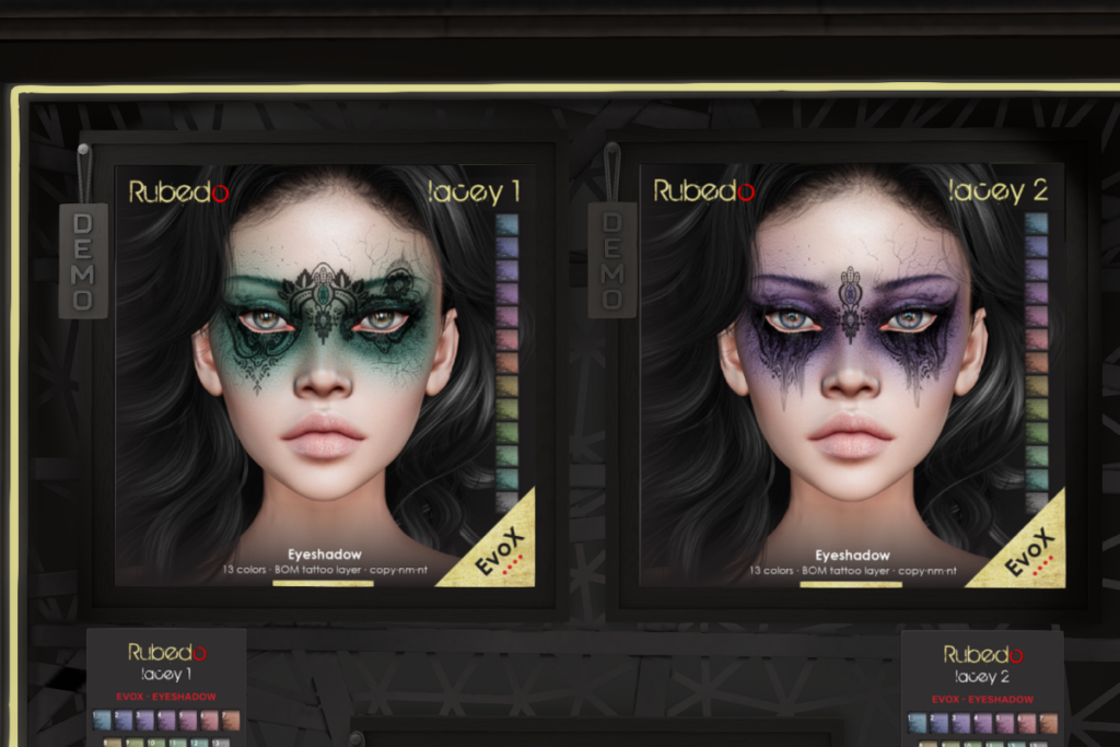 Lacey 1 &amp; 2 Eyeshadow - Evo X, L$250 each