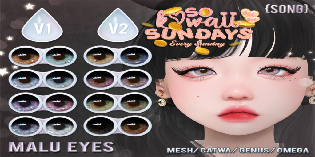 Malu Eyes - Catwa/Genus/Mesh/Omega	&lt;a href=&quot;http://maps.secondlife.com/secondlife/Meringue/61/83/1064&quot;&gt;Teleport&lt;/a&gt;