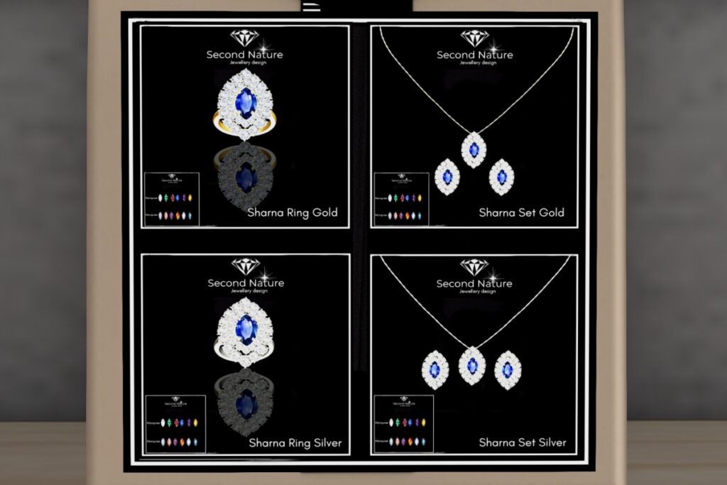 Sharna Jewelry Set, L$250-L$350 each/L$999 FP