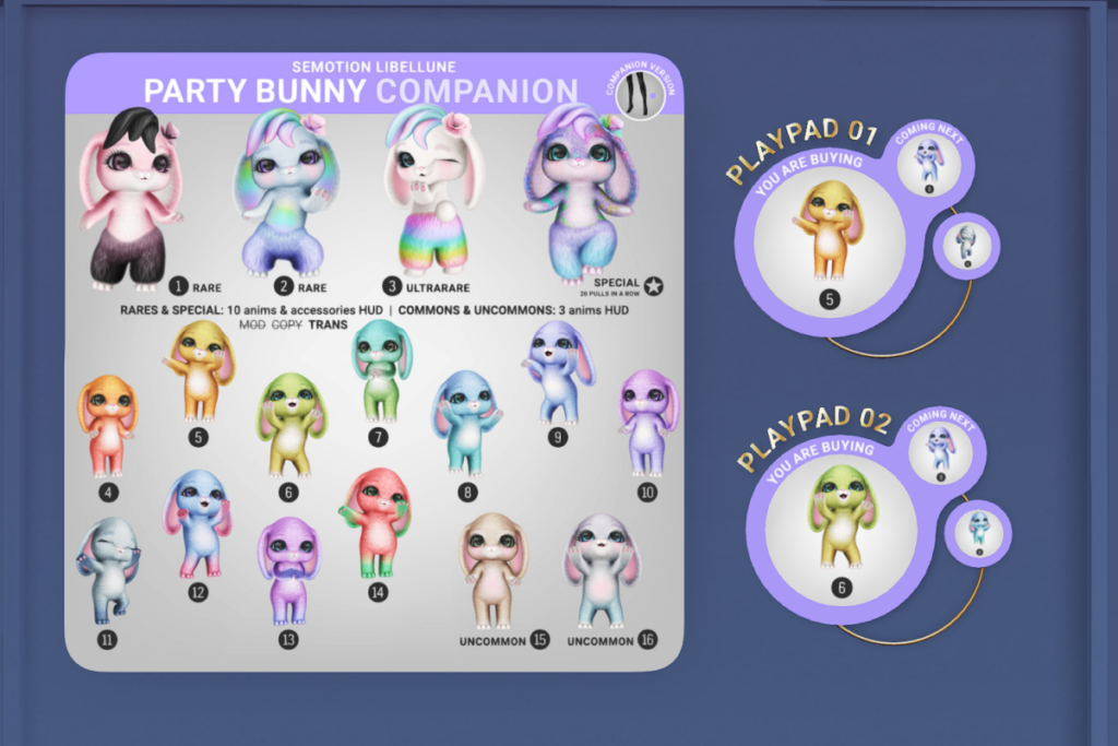 Party Bunny, L$88 per pull