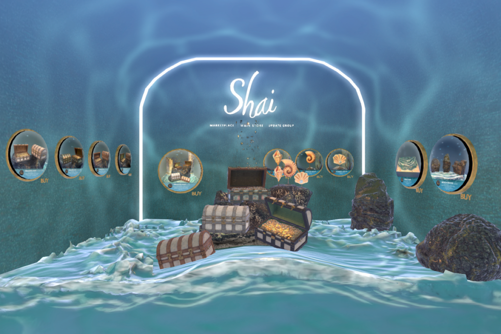 Treasure Chests, Shell Displays, Beach Surf and Rocks, L$199-L$375 each/L$1499 FP