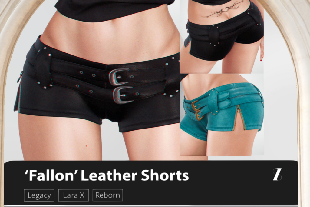 Fallon Leather Shorts - Legacy/MaitreyaX/Reborn, L$198 each/L$475 each FP/L$875 MP