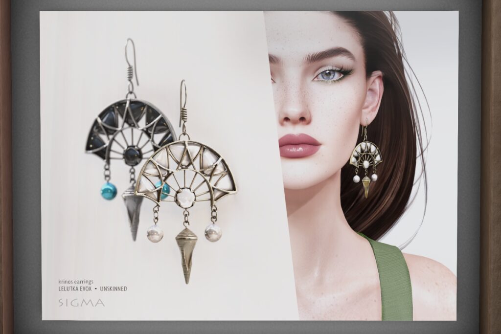 Krinos Earrings - EvoX/unrigged, L$320 FP