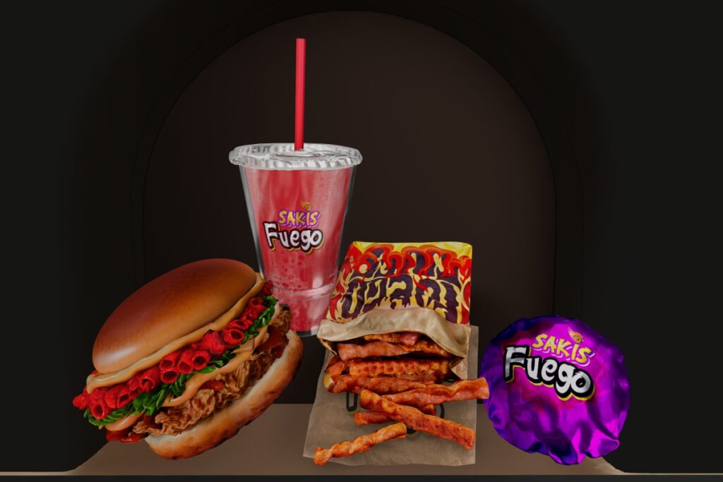 Sakis Fuego Chicken Meal, L$499 FP