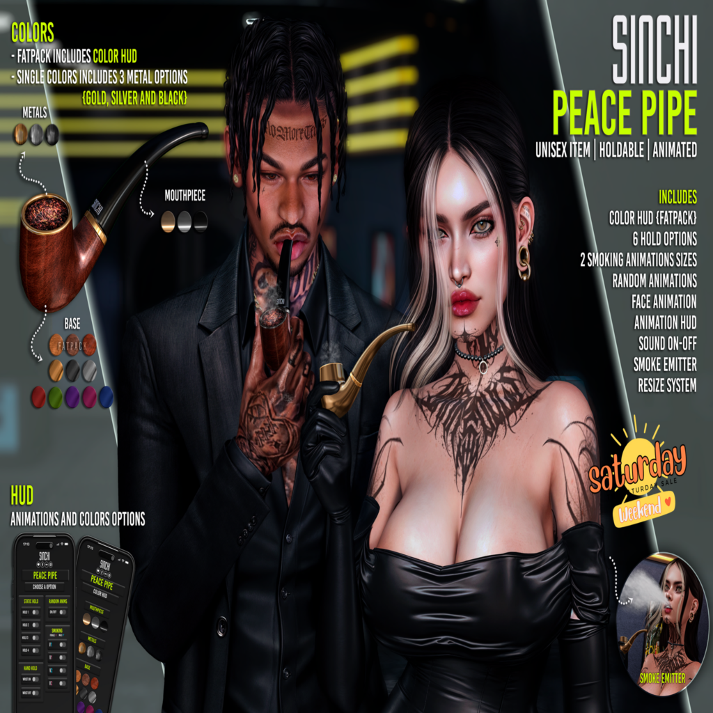 Peace Pipe Holdable	&lt;a href=&quot;http://maps.secondlife.com/secondlife/Kuala/45/212/1450&quot; target=&quot;_blank&quot;&gt;Teleport&lt;/a&gt;