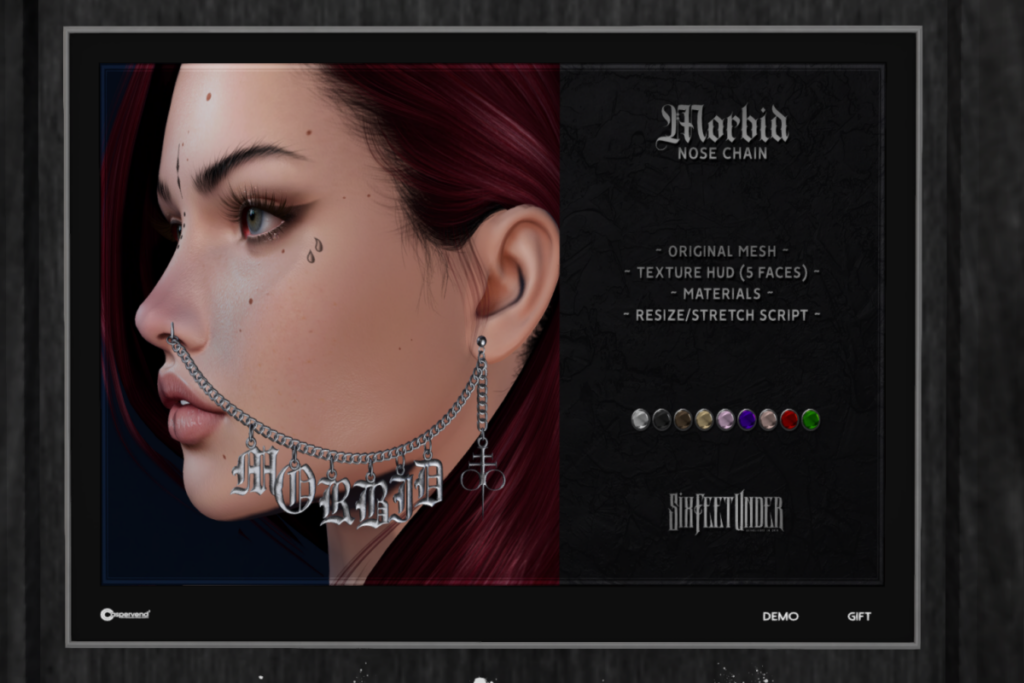 Morbid Nose Chain, L$199