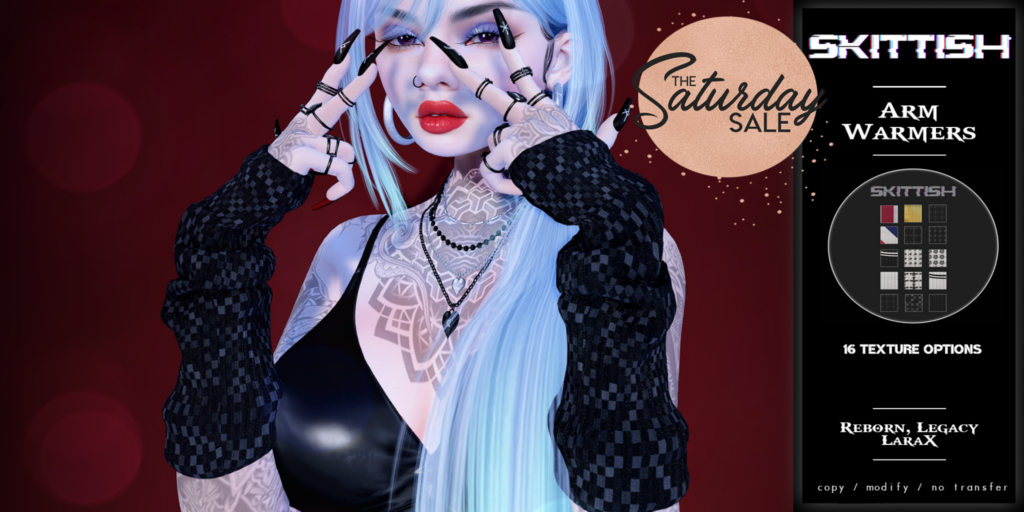 Arm Warmers - Legacy/MaitreyaX/Reborn	&lt;a href=&quot;http://maps.secondlife.com/secondlife/Savage%20Unicorns/95/207/23&quot; target=&quot;_blank&quot;&gt;Teleport&lt;/a&gt;