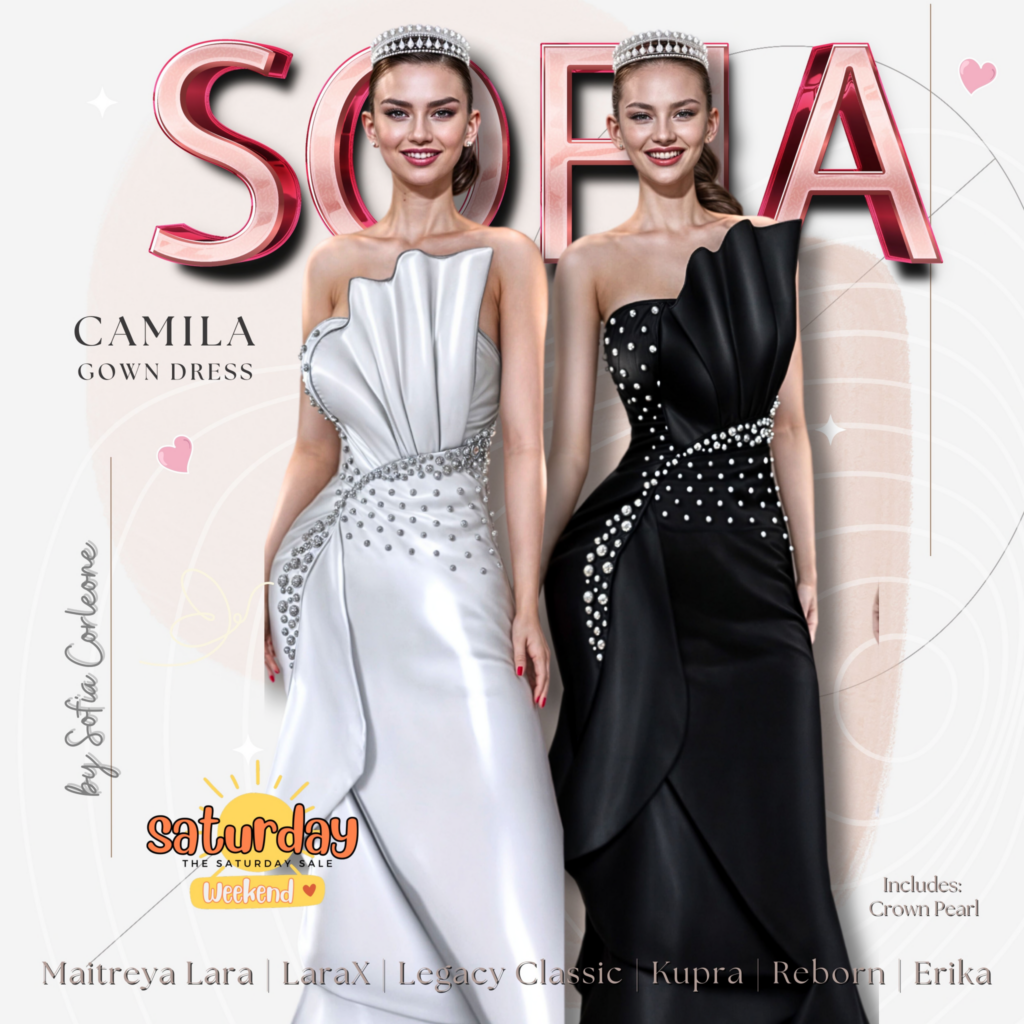 Camila Gown - Erika/Inithium/Legacy/Maitreya/Reborn/+mods	&lt;a href=&quot;http://maps.secondlife.com/secondlife/WIP/171/60/1502&quot;&gt;Teleport&lt;/a&gt;