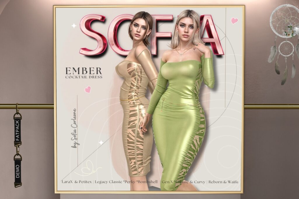 Ember Dress - GenX/Legacy/MaitreyaX/Reborn/+mods, L$175 each/L$750 FP