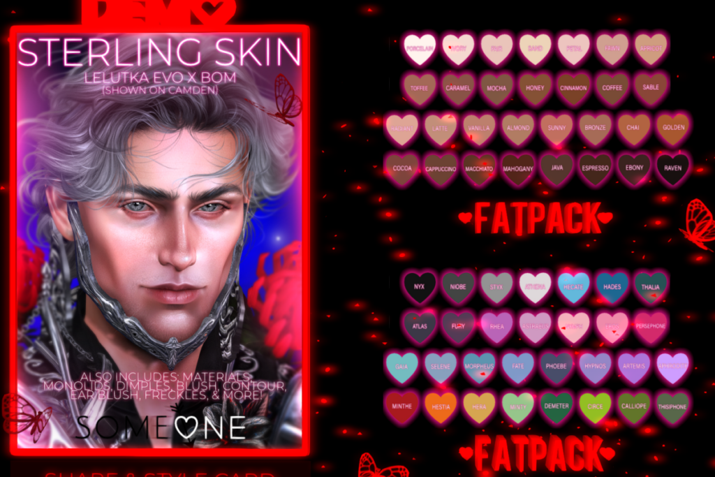 Sterling Natural and Fantasy Skin - EvoX, L$750 each/L$3500 each FP
