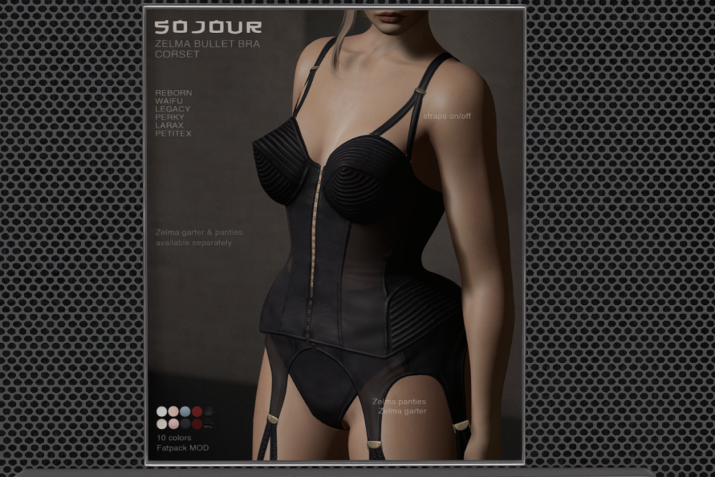 Zelma Bullet Bra Corset - Legacy/MaitreyaX/Reborn/+mods, L$249 each/L$1099 FP