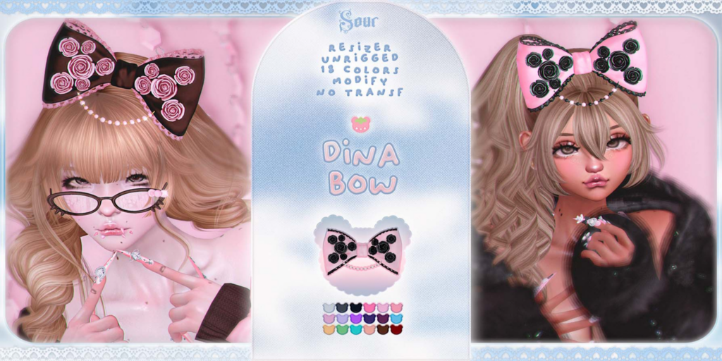 Dina Bow	&lt;a href=&quot;http://maps.secondlife.com/secondlife/Tomoeda/173/204/28&quot;&gt;Teleport&lt;/a&gt;